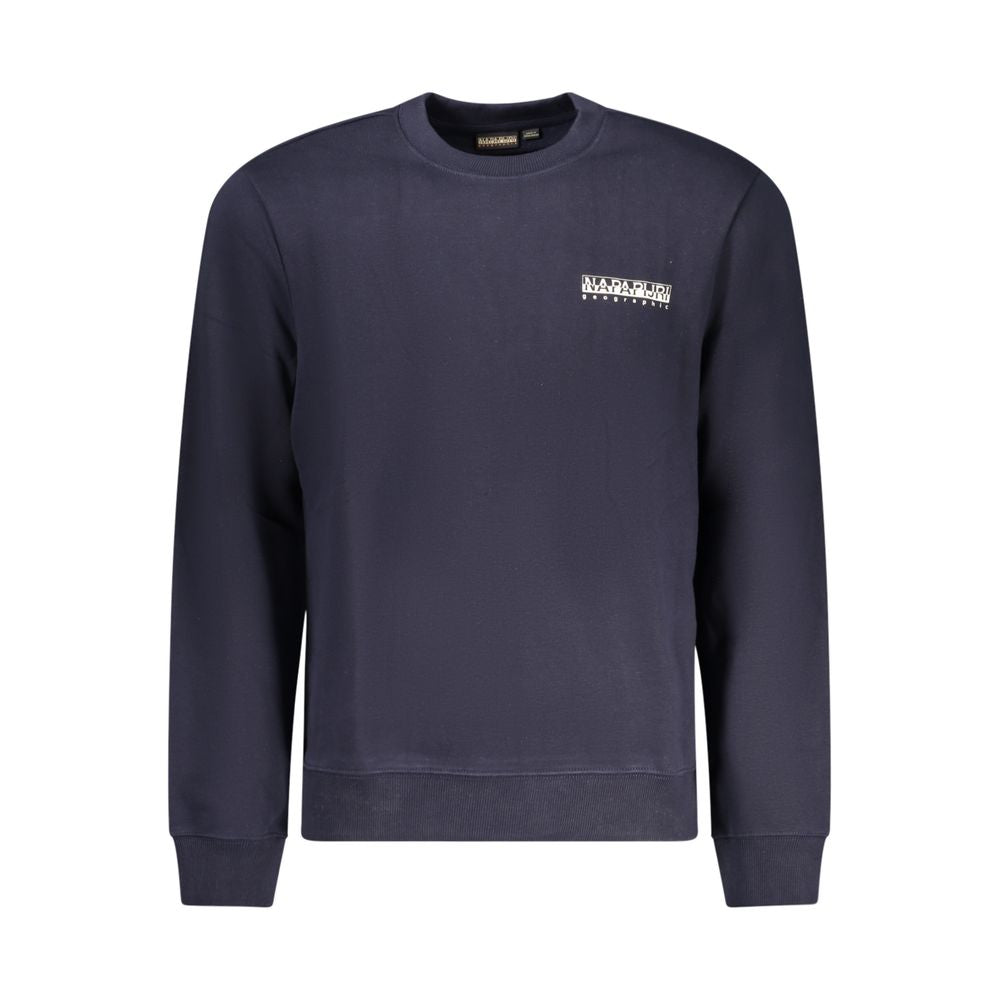 Napapijri Blu Cotton Men Sweatshirt