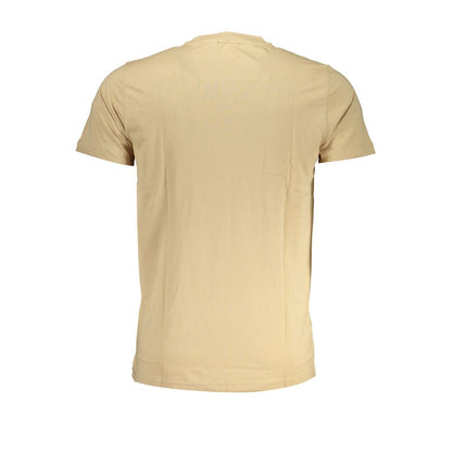 Cavalli Class Beige Cotton Mens T-Shirt