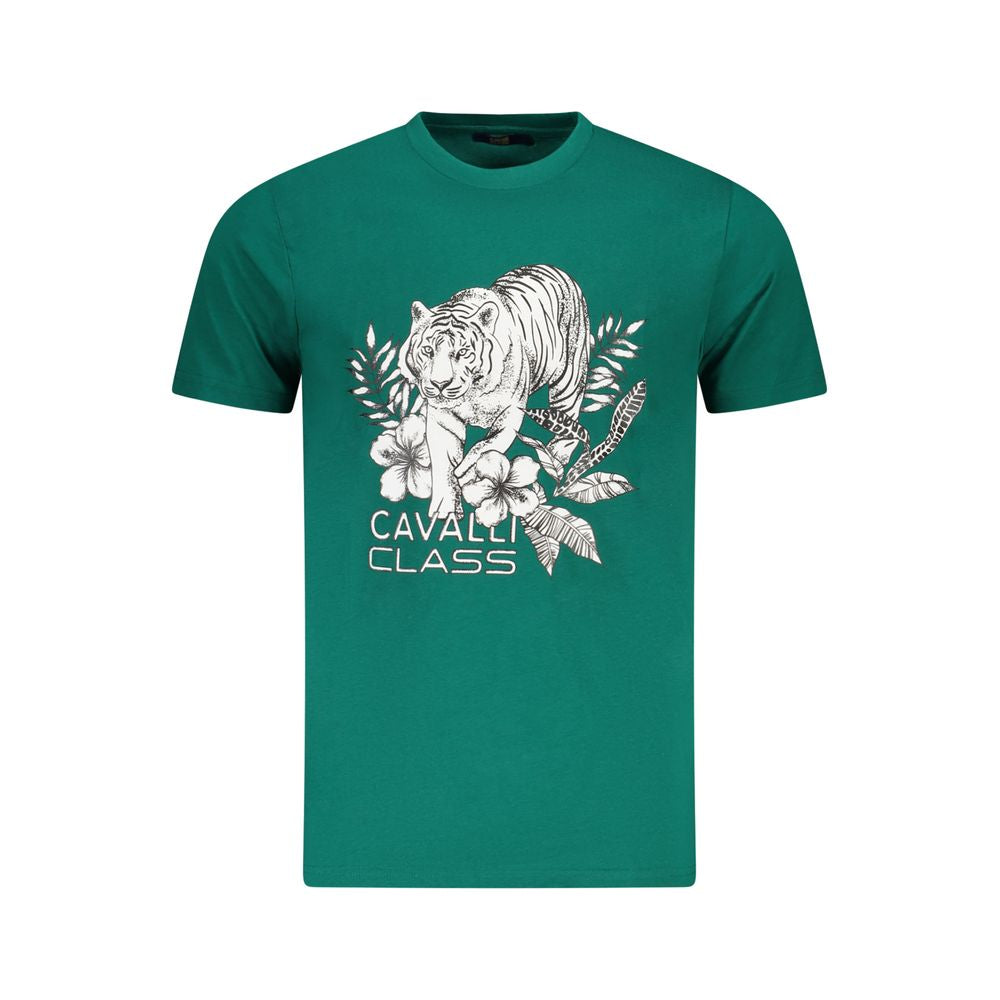 Cavalli Class Verde Cotton Men T-Shirt