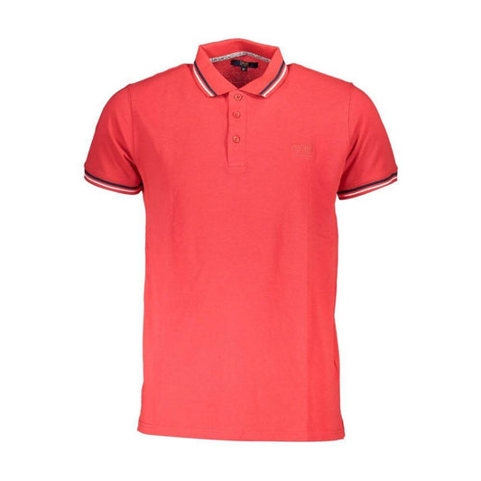 Cavalli Class Red Cotton Men Polo Shirt