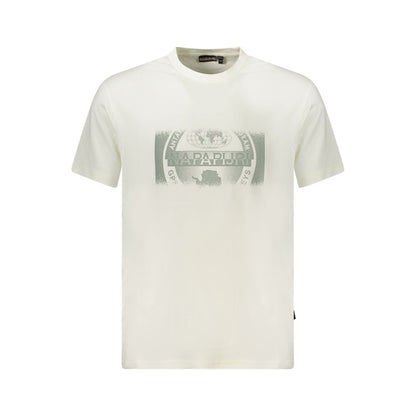 Napapijri White Cotton Men's T-Shirt