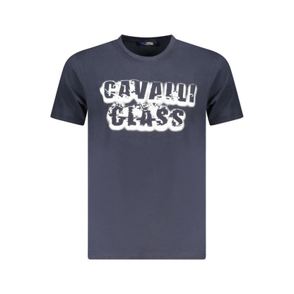 Cavalli Class Blu Cotton Men T-Shirt
