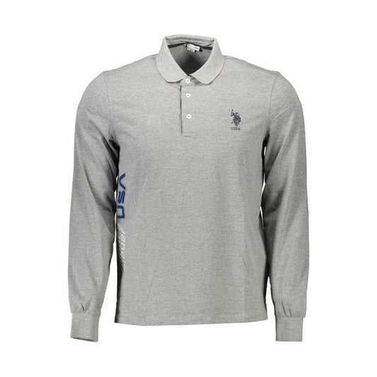 U.S. POLO ASSN. Grigio Cotton Men Polo Shirt