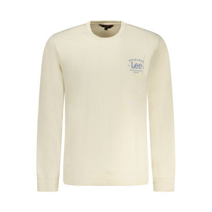 Lee Beige Cotton Men Sweatshirt