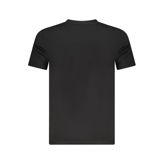 Cavalli Class black cotton men's T-shirt with short sleeves and crew neck