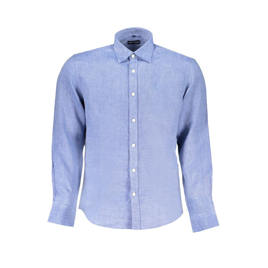 North Sails Blu Linen Men Shirt