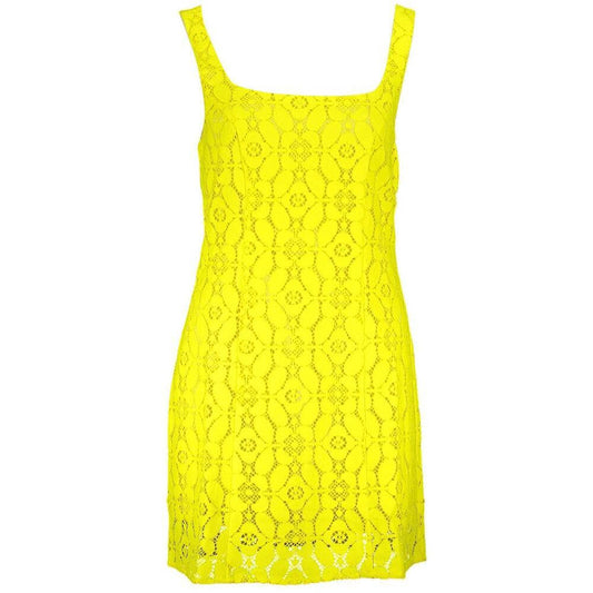 Desigual Yellow Polyester Women Sleeveless Dress