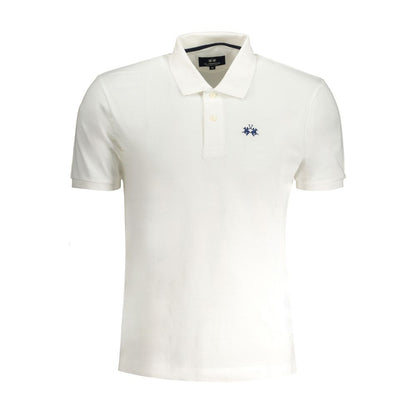La Martina Bianco Cotton Mens Polo Shirt