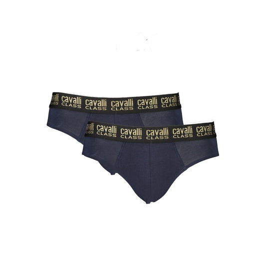 Cavalli Class Blue Cotton Briefs Cavalli Class