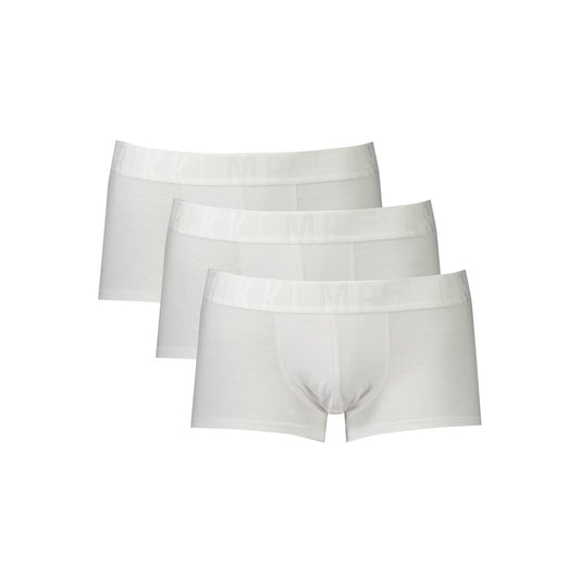 Bikkembergs White Polyester Men's Boxer Briefs Trio Pack