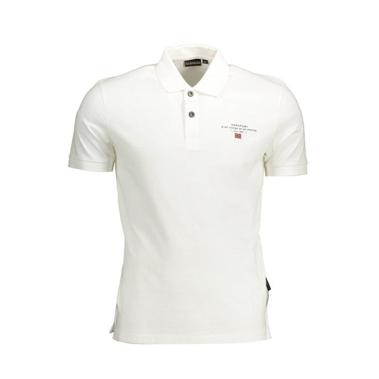 Napapijri White Cotton Men's Polo Shirt