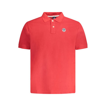 North Sails Red Cotton Men Polo