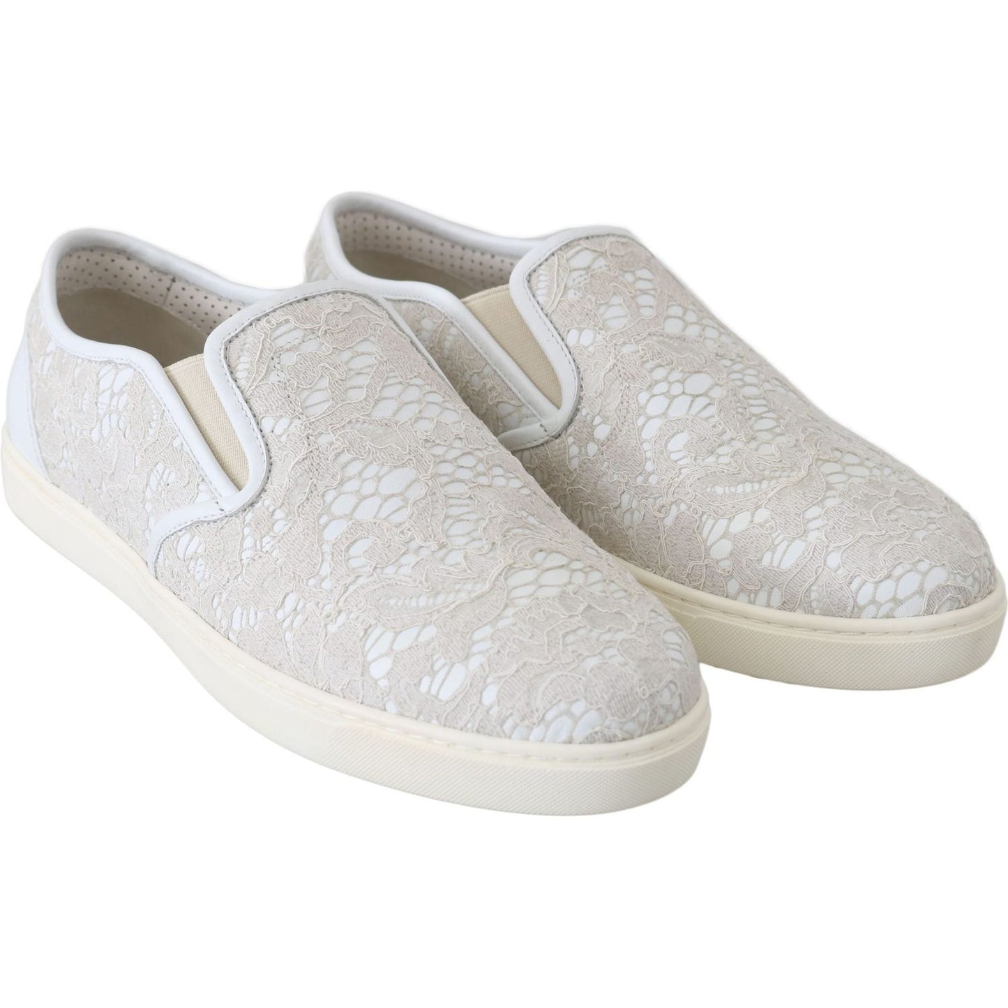 Dolce & Gabbana Elegant Off White Loafers for Ladies WOMAN SNEAKERS Dolce & Gabbana