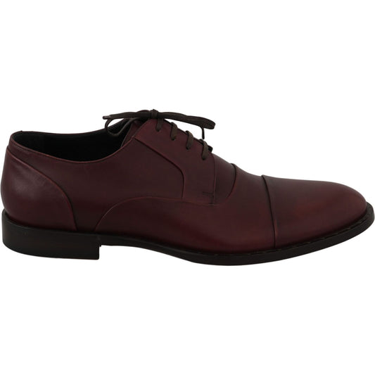 Dolce & Gabbana Elegant Bordeaux Leather Dress Shoes Dolce & Gabbana