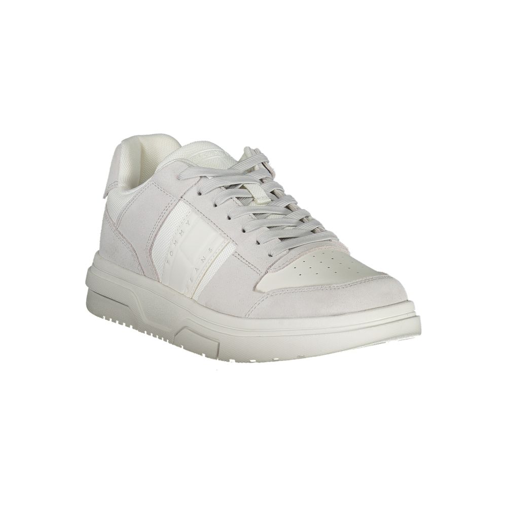 Tommy Hilfiger White Polyurethane Men Sneaker