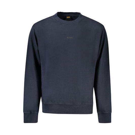 Hugo Boss Blue Cotton Sweatshirt Hugo Boss
