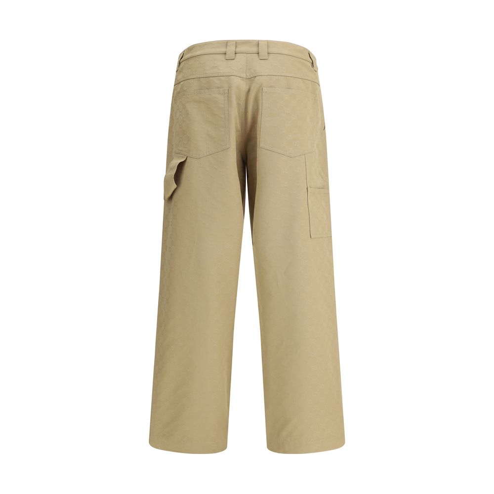 Gucci Beige Cotton Casual Pants