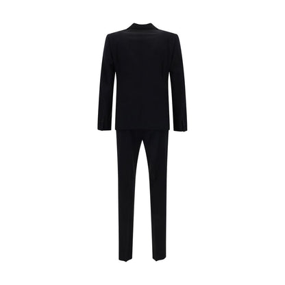 Dsquared² Black Fleece Wool Two-Piece Suit