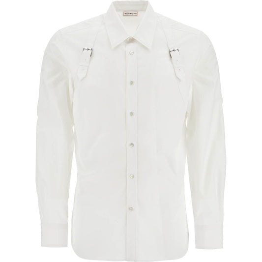 Alexander Mcqueen poplin harness shirt for men Shirts Alexander Mcqueen