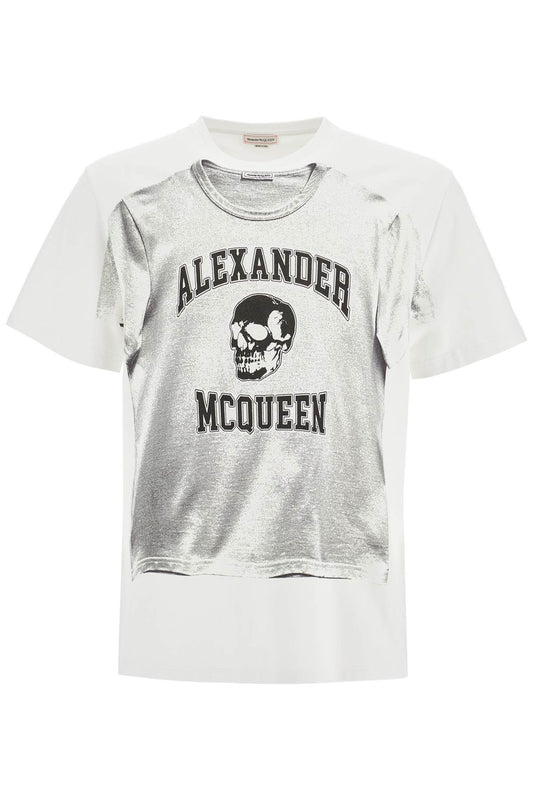 Alexander Mcqueen printed compact cotton t-shirt Topwear Alexander Mcqueen