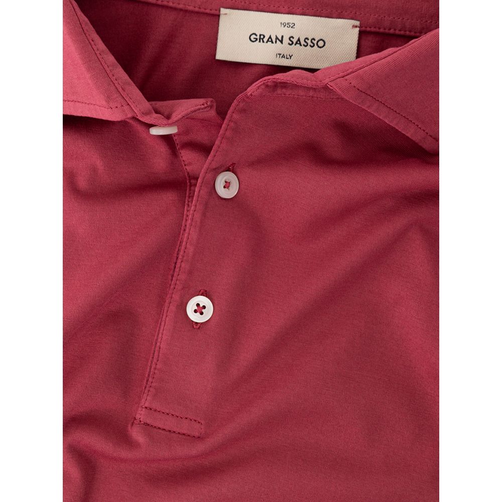 Gran Sasso Red Cotton Polo Shirt
