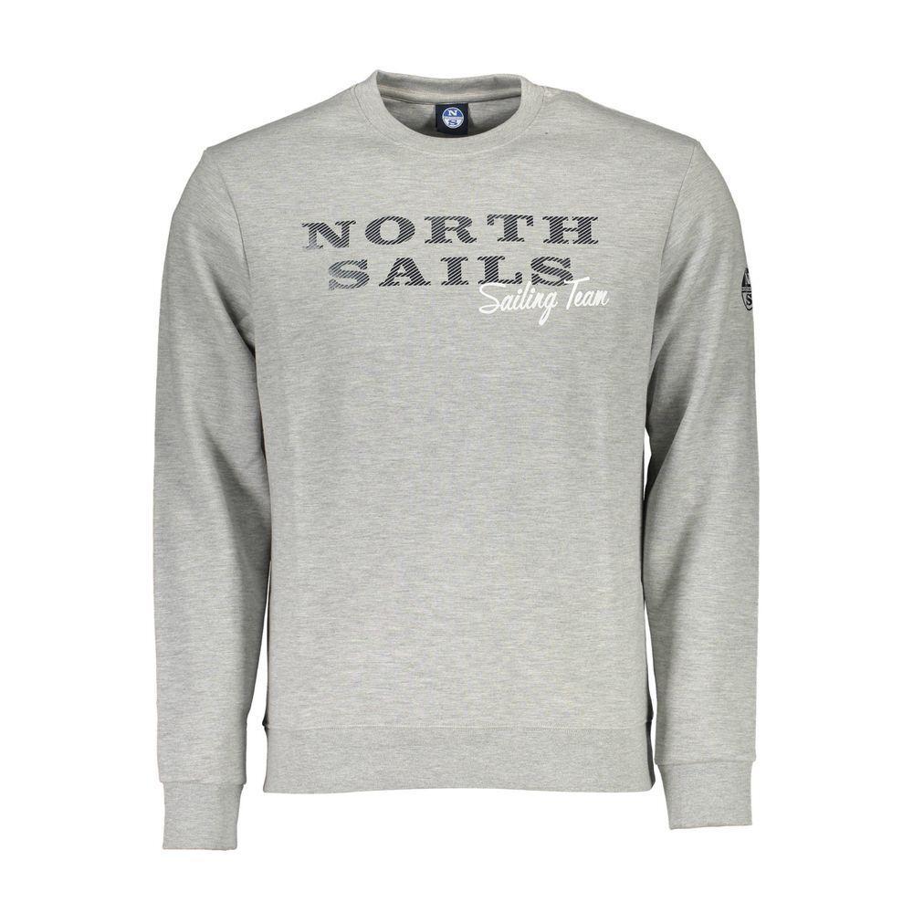 North Sails Grigio Cotton Men Sweatshirt