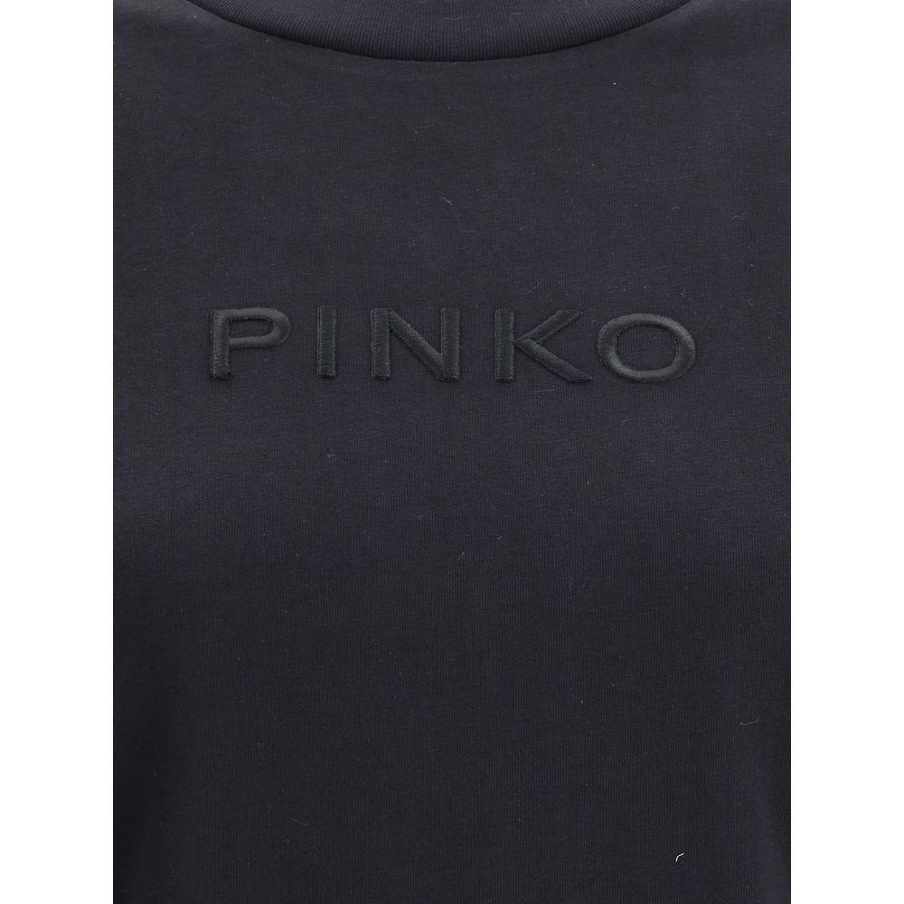 PINKO Black Cotton T-Shirt