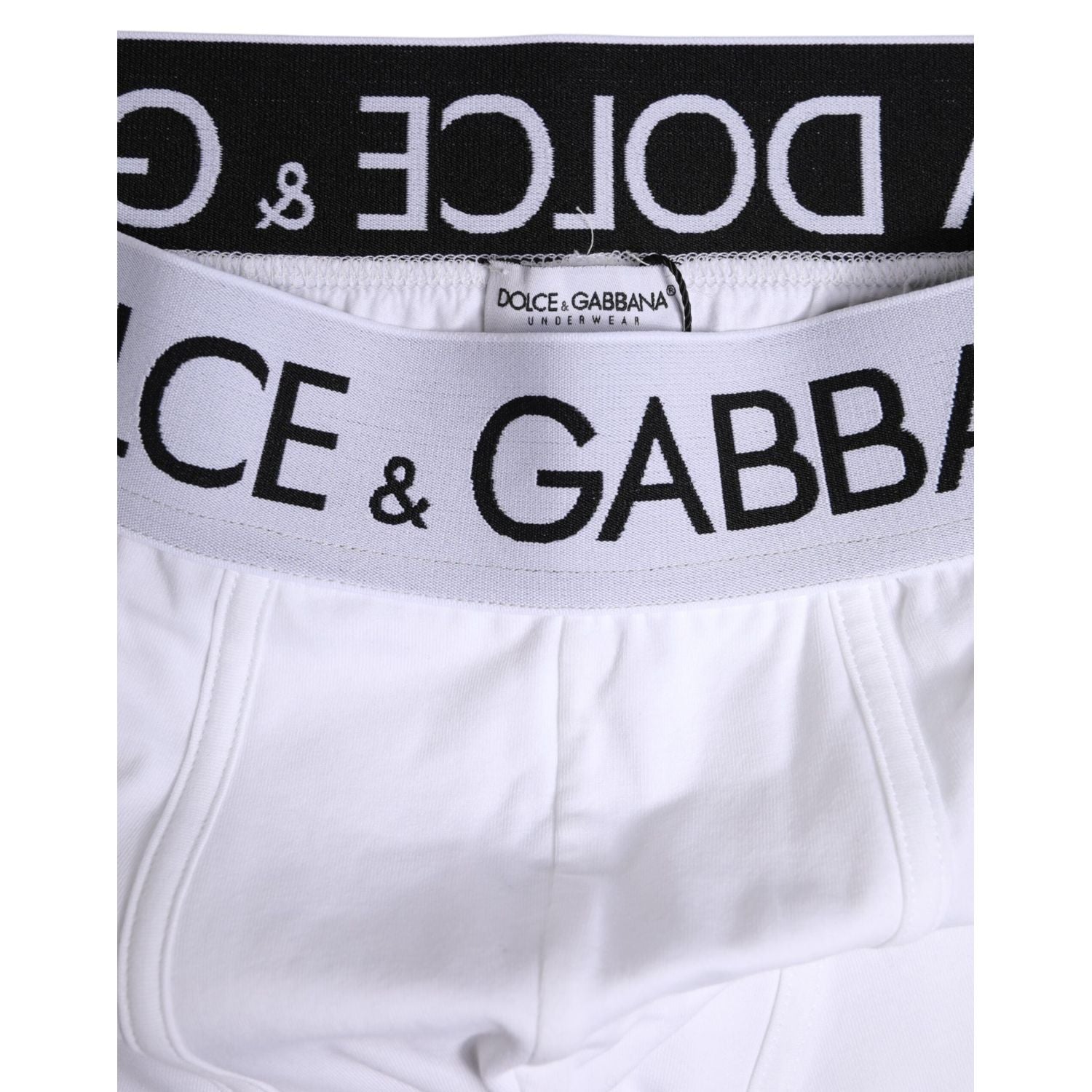 Dolce & Gabbana White Cotton Stretch Regular Boxer Underwear