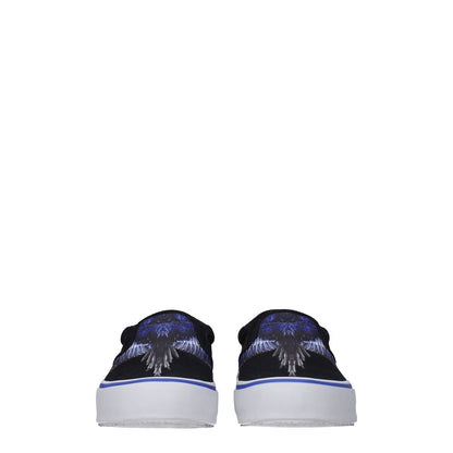 Marcelo Burlon Black Fabric Slip-On Loafers