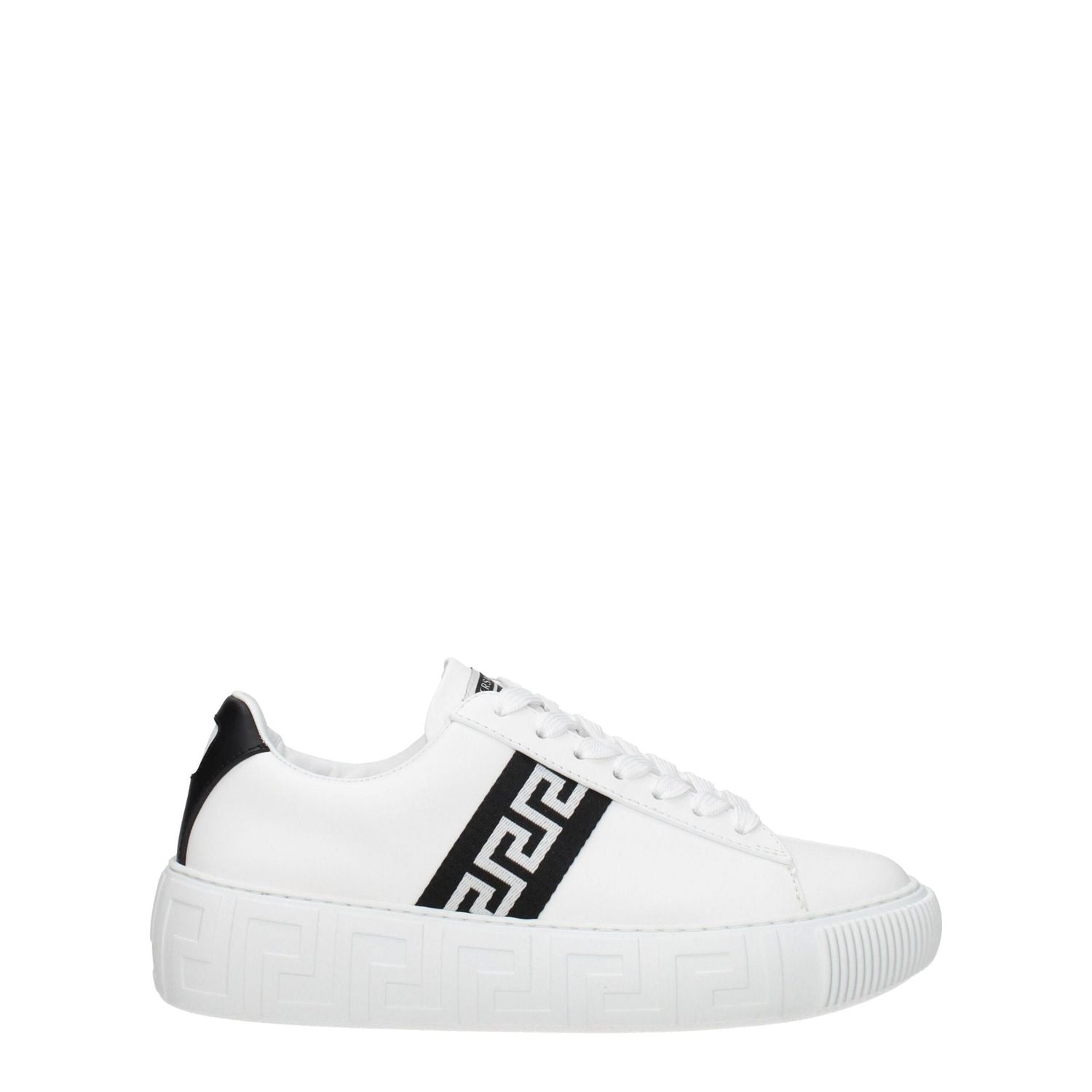 Versace White Leather Low Top Sneakers