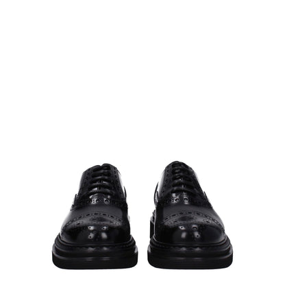 Dolce & Gabbana Black Leather Oxfords And Derbies
