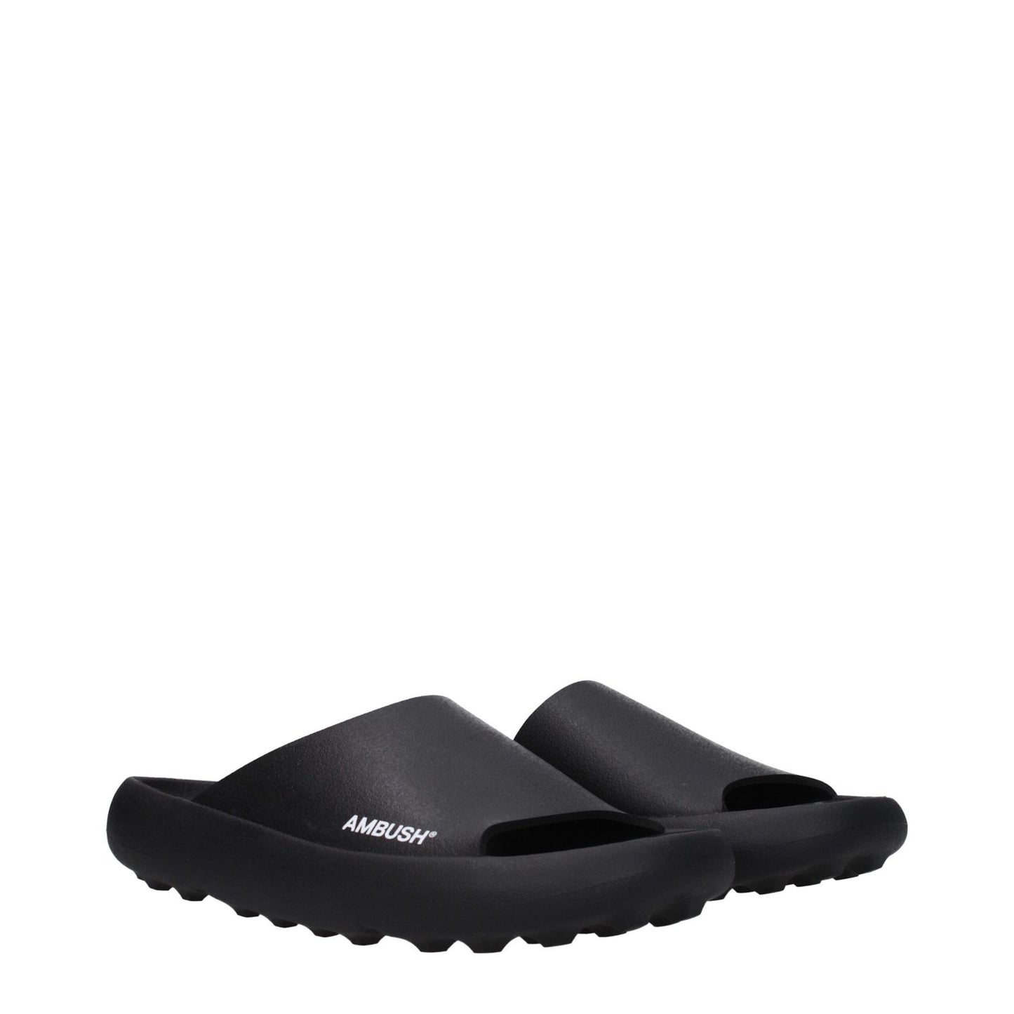 Ambush Black Cotton Slippers