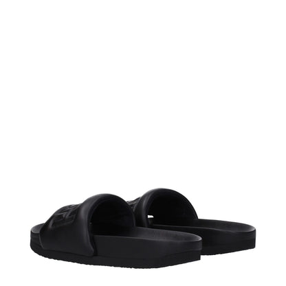Ambush Black Leather Slippers