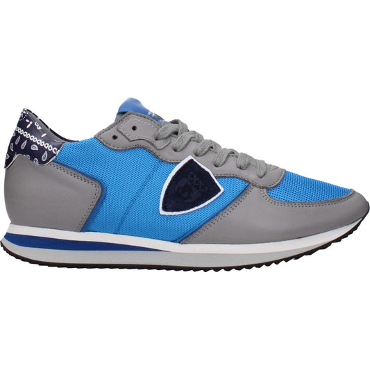 Philippe Model Blue Fabric Low Tops