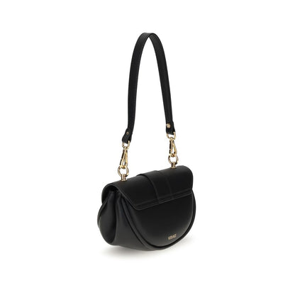 Versace Black Calf Leather Bos Taurus Shoulder Bag