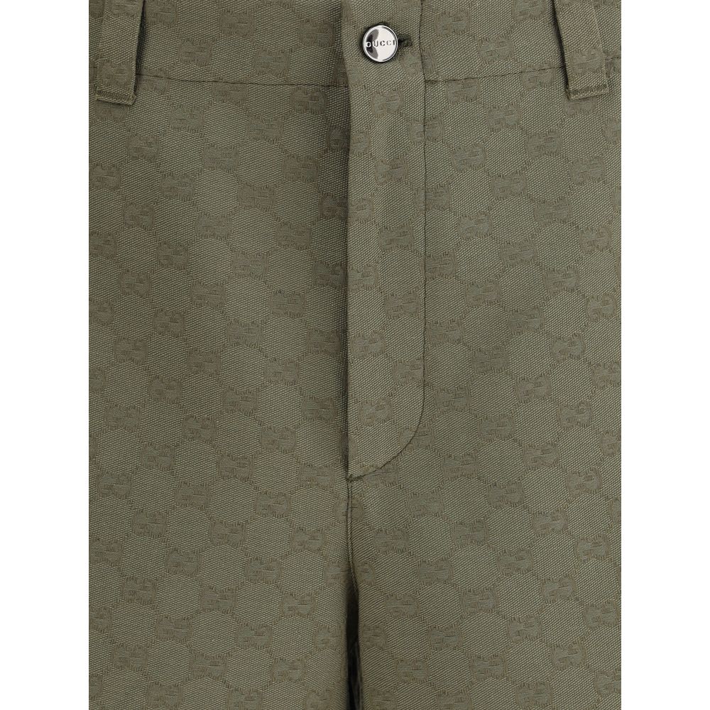 Gucci Bicolor Cotton Bermuda Shorts