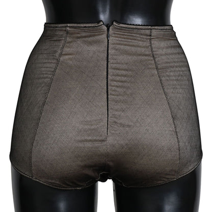 Dolce & Gabbana Bottoms Underwear Beige With Black Net