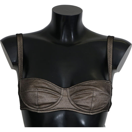 Dolce & Gabbana Elegant Brown Stretch Bra Womens Underwear Dolce & Gabbana