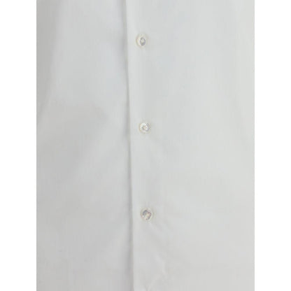Finamore White Cotton Dress Shirt