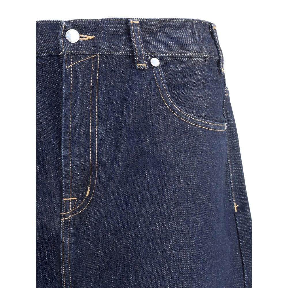 7FOR Blue Cotton Jeans Denim