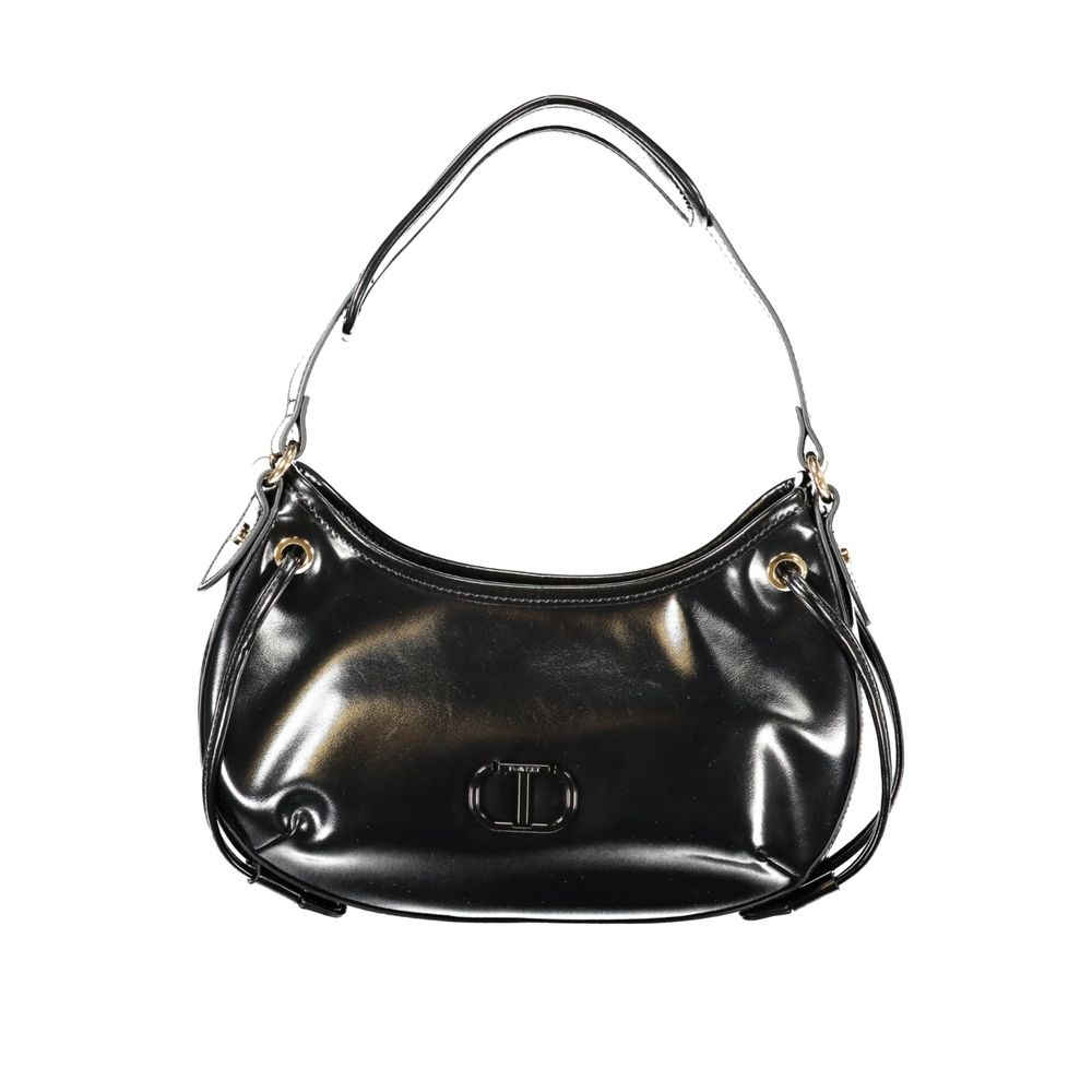 Twinset Black Polyurethane Women Hobo Bag