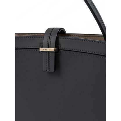 Giada Anthracite Leather Shoulder Bag