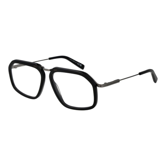 Ermenegildo Zegna Black Metal Glasses (Frames)