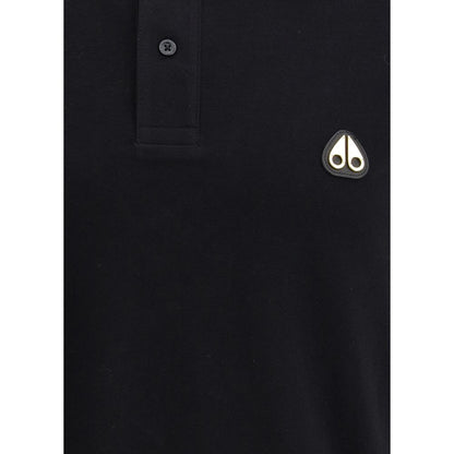 Moose Knuckles Black Cotton Polo Shirt