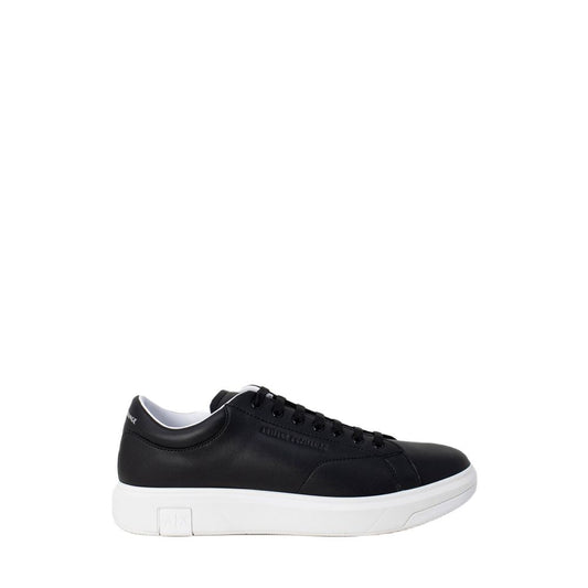 Armani Exchange Black Leather Low Top Sneakers