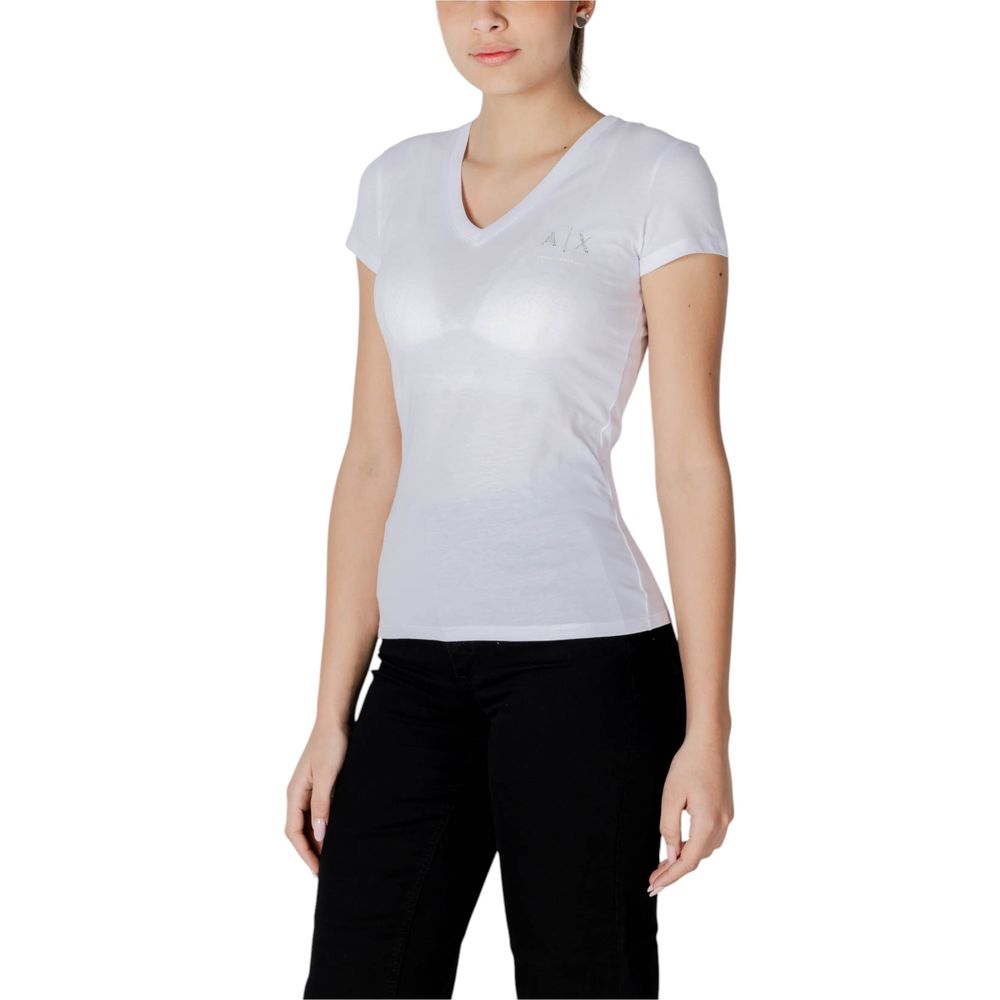 Armani Exchange White Cotton T-Shirt