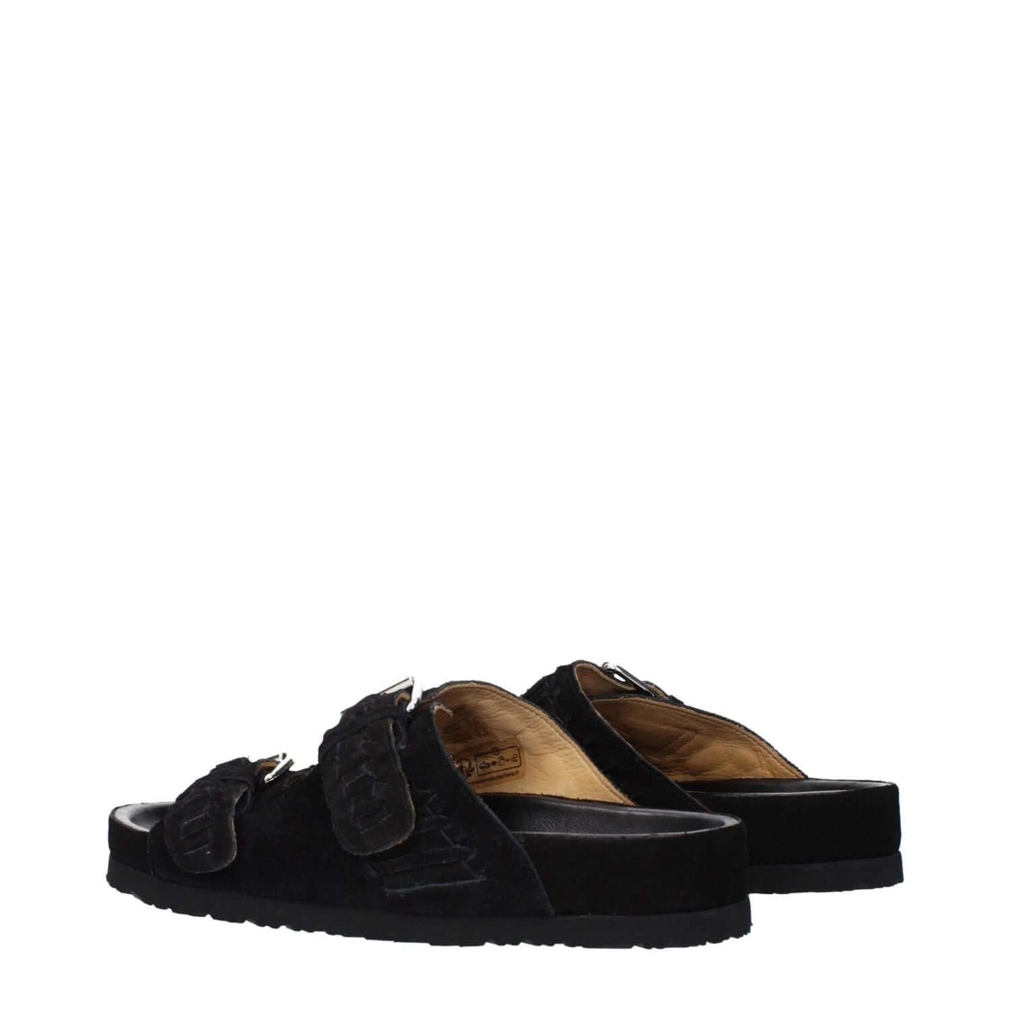 Isabel Marant Black Leather Slippers