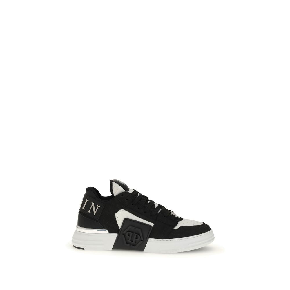 Philipp Plein Black Calf Leather Bos Taurus Low Top Sneakers