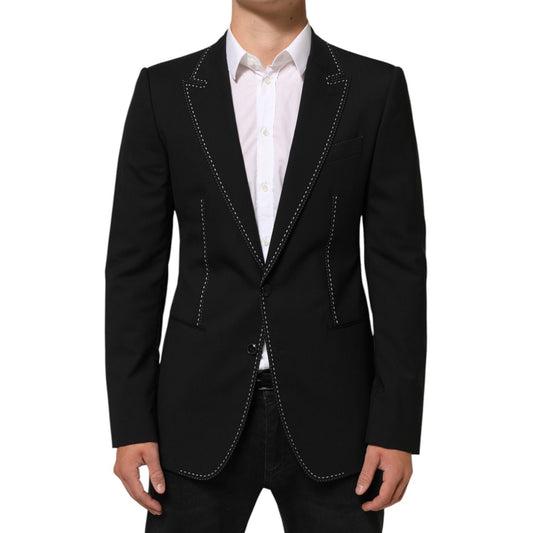Dolce & Gabbana Black SICILIA 2 Buttons Suit Jacket Blazer