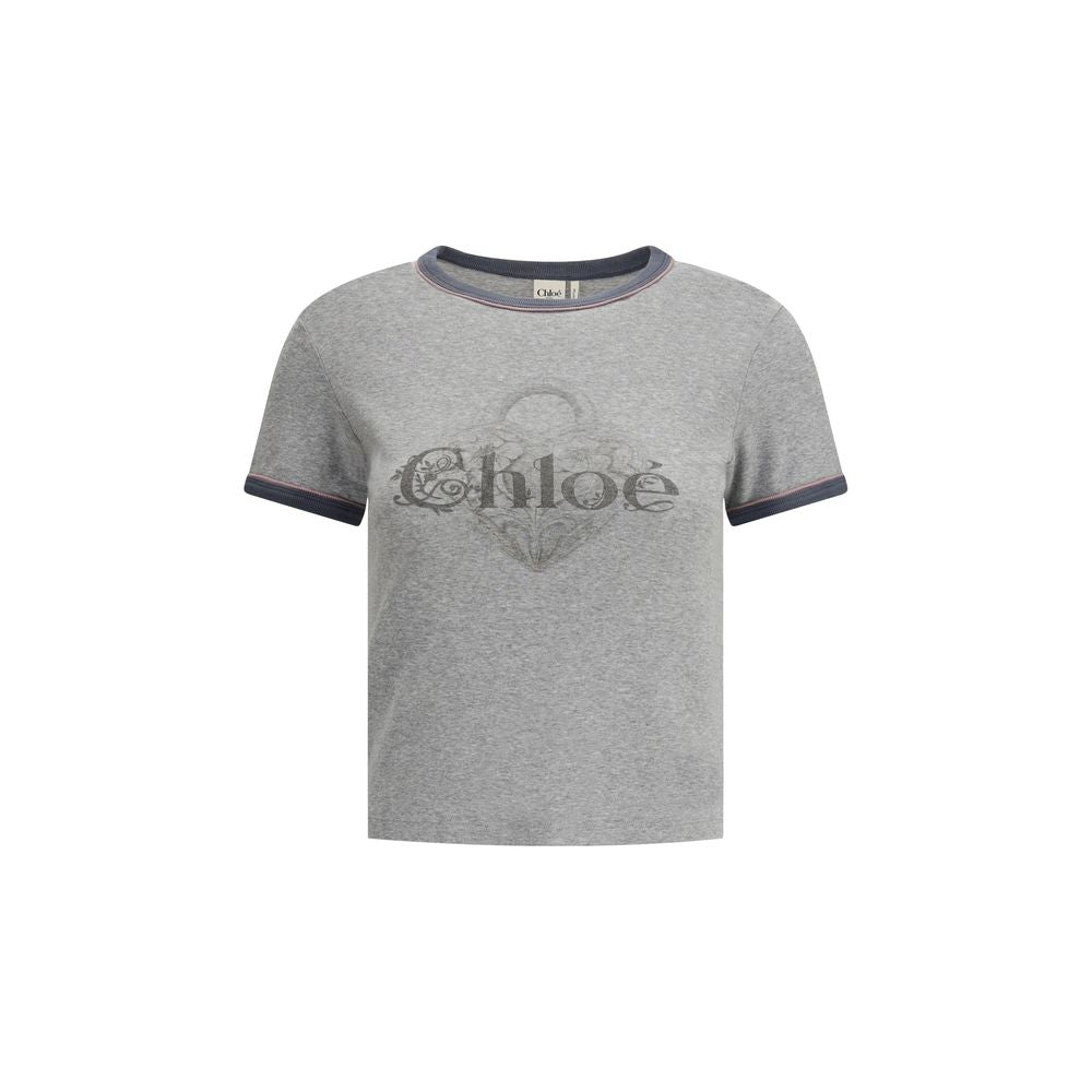 Chloé Gray Cotton T-Shirt